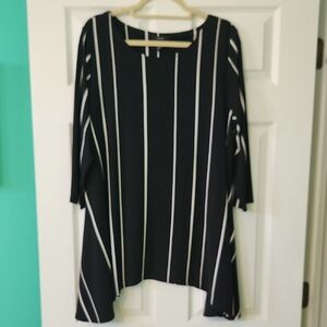 Alfani Black and White Boxy Oversized Tunic